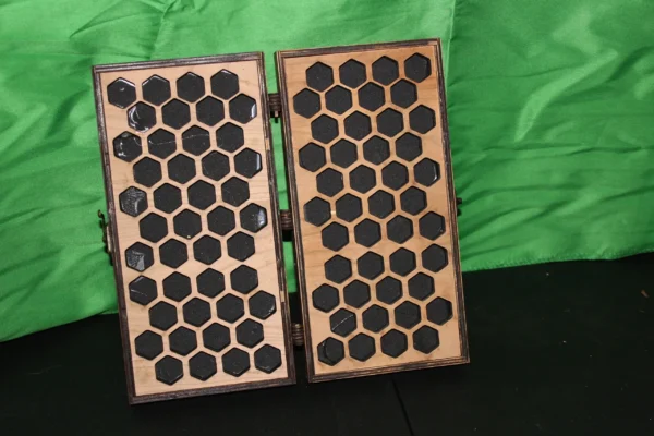 A pair of speakers sitting on top of a table.